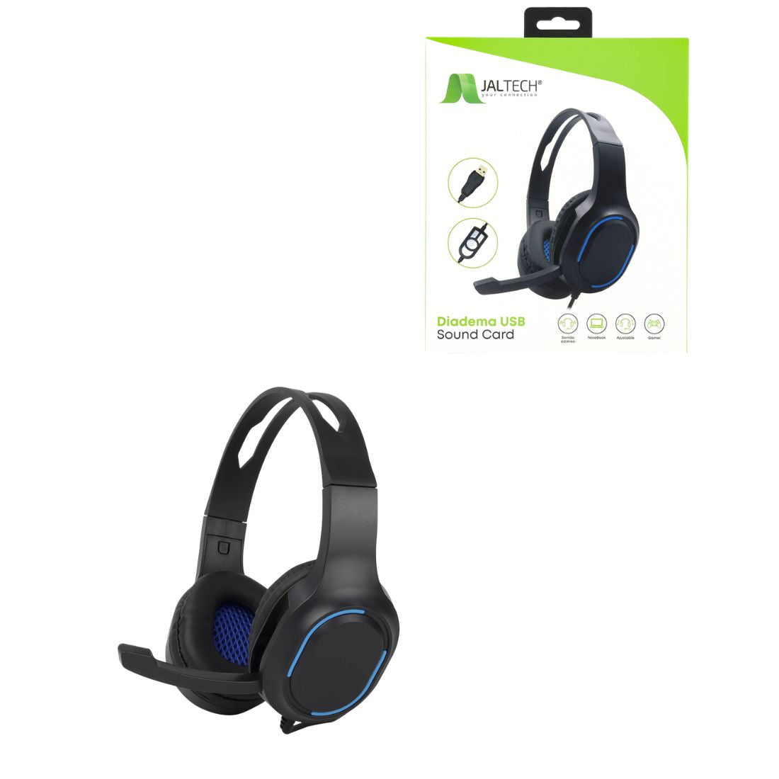 diadema usb jaltech Sound card Km999 diadema usb jaltech Sound card Km999